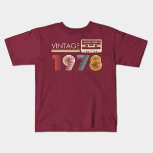 Vintage 1978 Limited Edition Cassette Kids T-Shirt